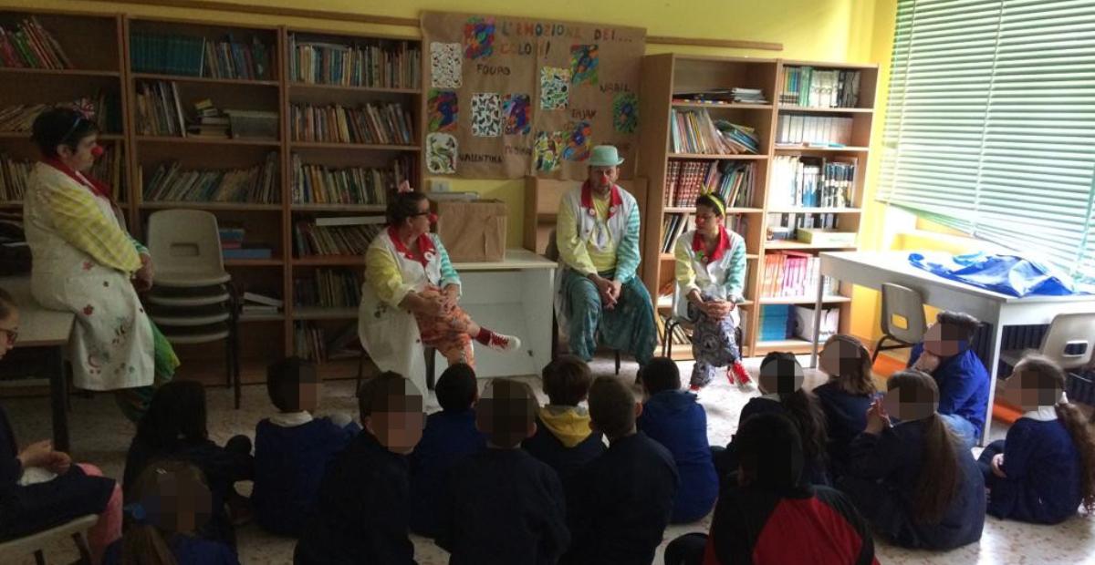 Clown Carciofo a Scuola